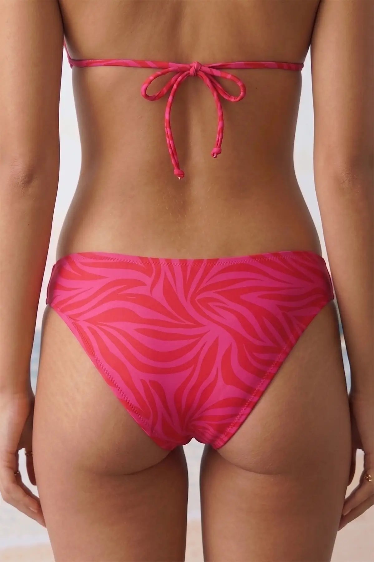 Bas de Maillot de Bain Menstruel Taille Basse Red Zébra