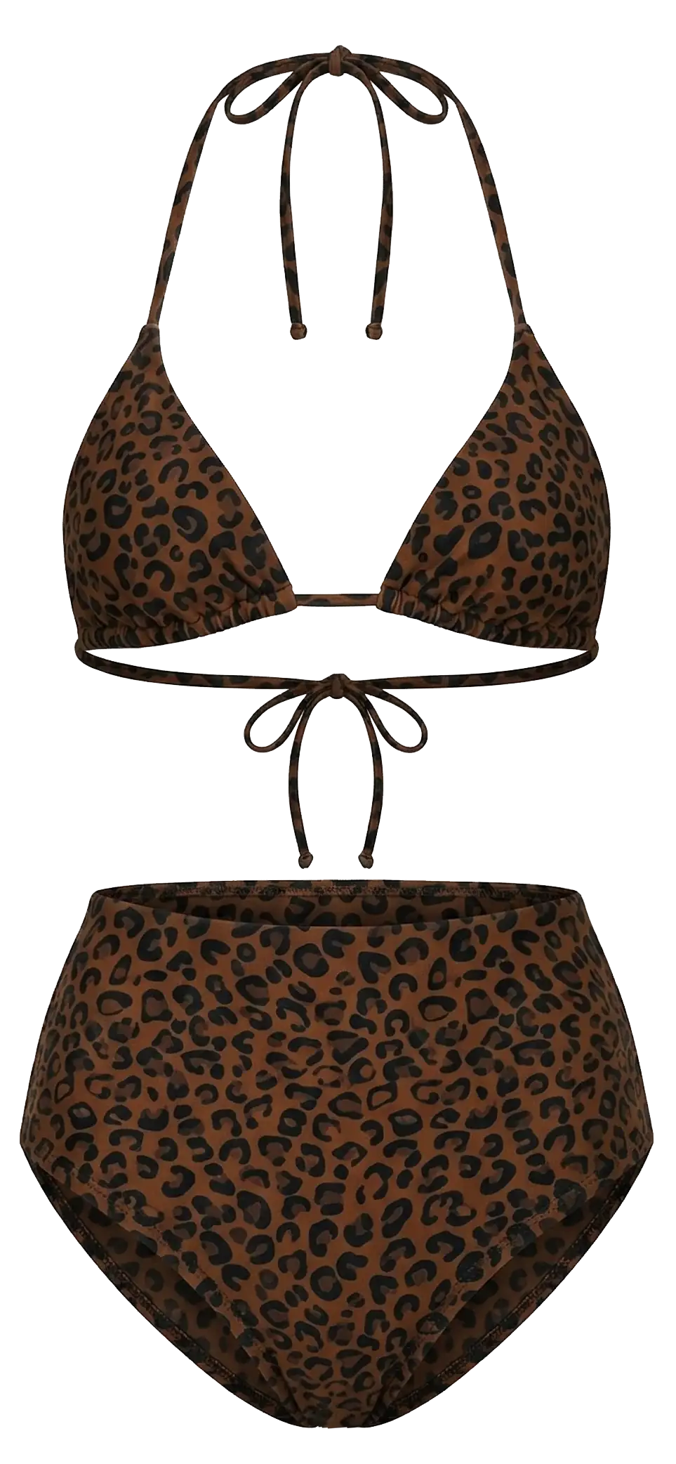 Bas de Maillot de Bain Menstruel Taille Haute Léopard