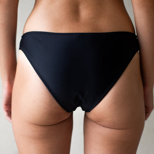 Bas de maillot de bain menstruel - taille basse - noir